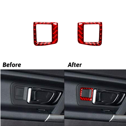 For Tacoma 2012-2015 2Pcs Center Vent Type-B Trim Cover 4WD Carbon Fiber v