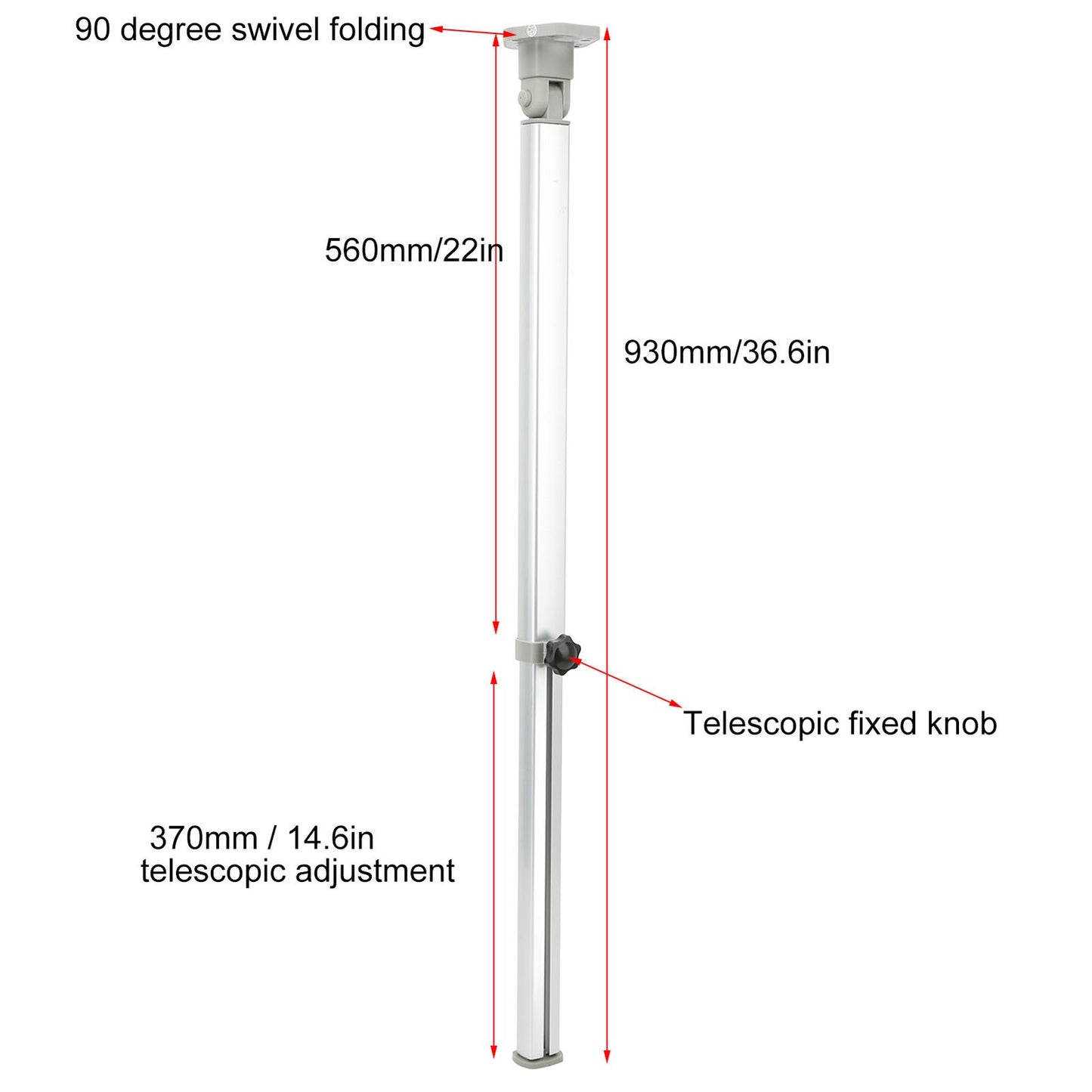 Folding Table Leg Telescopic Desk Leg 560 To 930mm Rugged Structure Rv Table Q