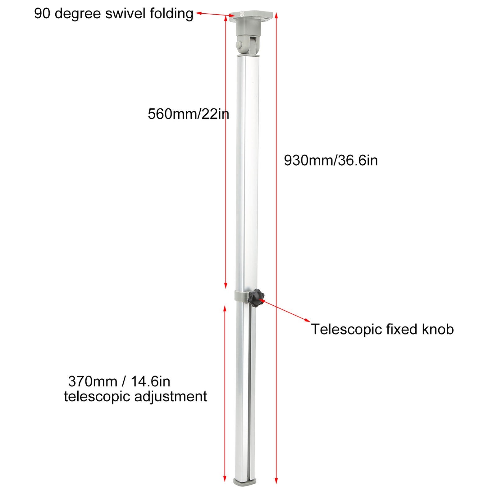Folding Table Leg Telescopic Desk Leg 560 To 930mm Rugged Structure Rv Table Q
