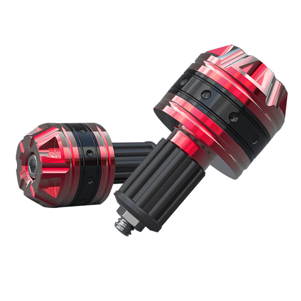 CNC Aluminum Motorcycle Handle Grips End Bar Handlebar Plug Cap Slider Red Q