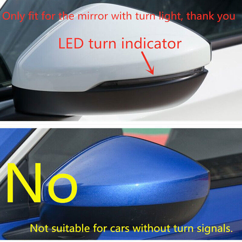 2PCS for Honda for Civic 2022-24 Carbon Fiber Side Door Rearview Mirror Cover Trim