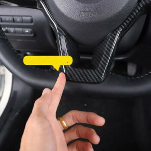 Carbon Fiber Look Inner Steering Wheel Decor Cover Trim for Nissan Sentra 20-22