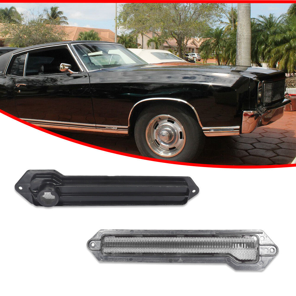 Front and rear clear side marker light lenses for 1970 - 1972 for Monte Carlo - v