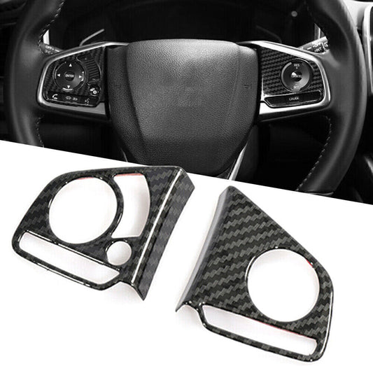 Lenkung Rad Cover Trim Fur for Honda CRV CR-V 2017 2018 2019 20 2021 Kohlefaser-Stil