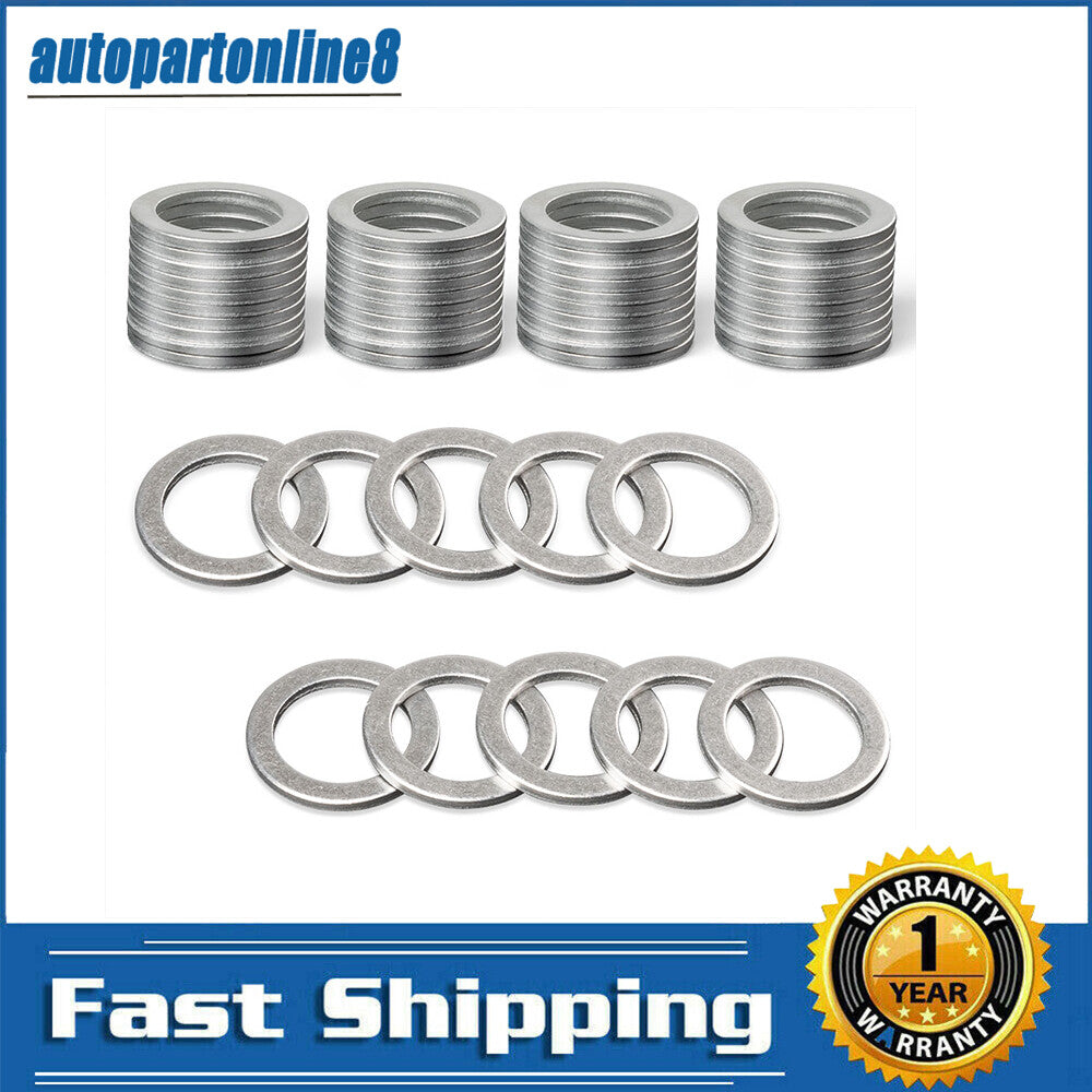 50-piece pack of M14 aluminum drain plug crusher washers 9956-41-400 suitable for MAZDA Q