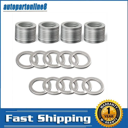 50-piece pack of M14 aluminum drain plug crusher washers 9956-41-400 suitable for MAZDA Q