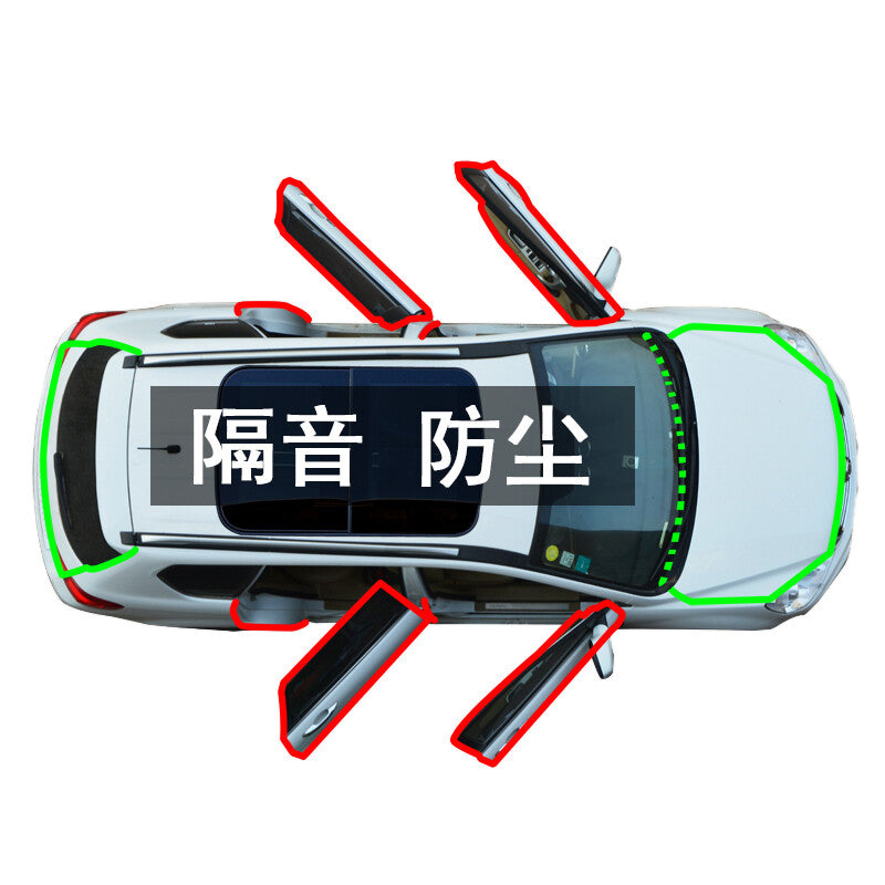 Door Seal Strip Rubber Weather Draft Wind Noise Reduction For Highlander 2020-23