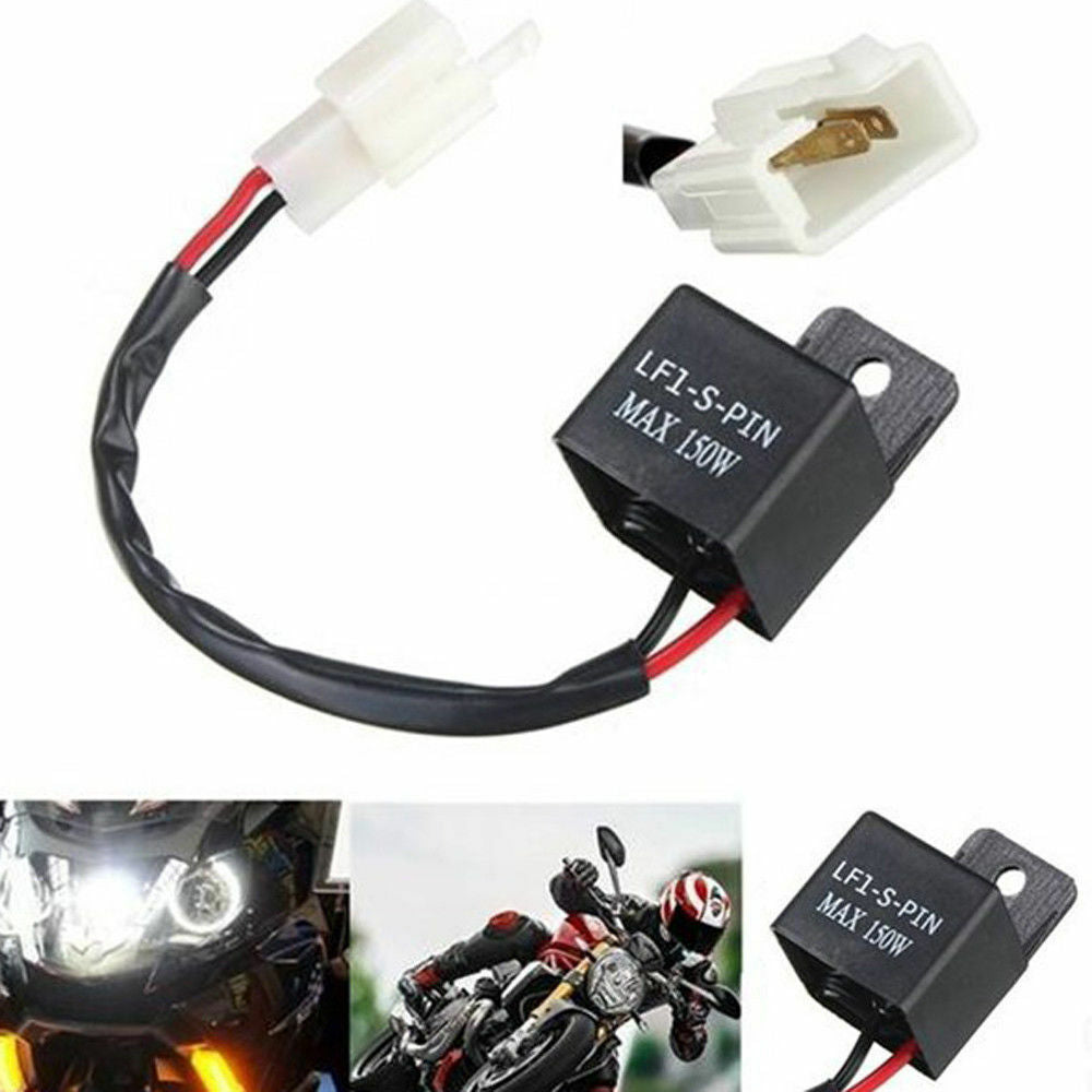 2-pin 12V electronic LED flashing relay for fixed motorcycle turn signal light flashing Q