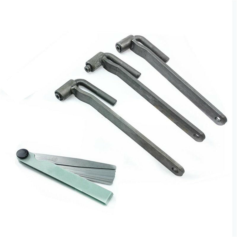 Universal Motorbike Engine Valve Adjustment Tool Valve Screw Wrench+Feeler Gauge Q