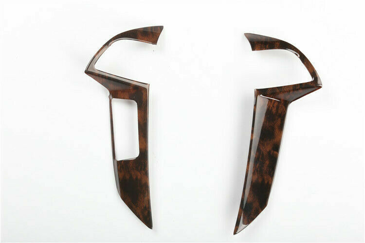 Steering Wheel Button Frame Trim 2 for Honda Accord Crosstour 08-13 Wood Grain