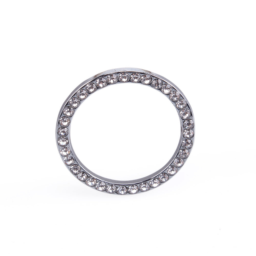 Car Engine Start Stop Decor Ring Push Button Knob Key Switch Bling Ring Diamond