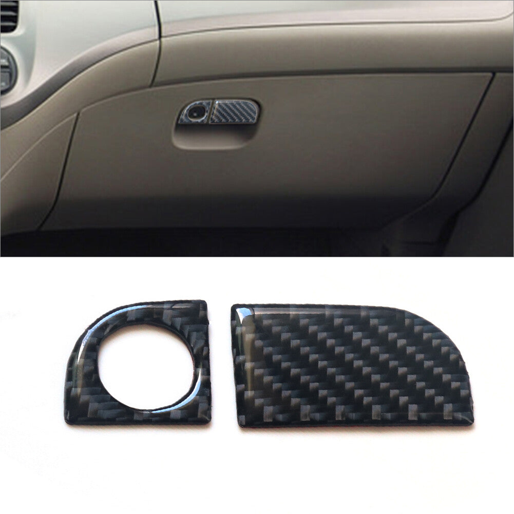 2x Carbon Fiber Interior Glove Box Handle Cover Trim for Honda Odyssey 2005-2010
