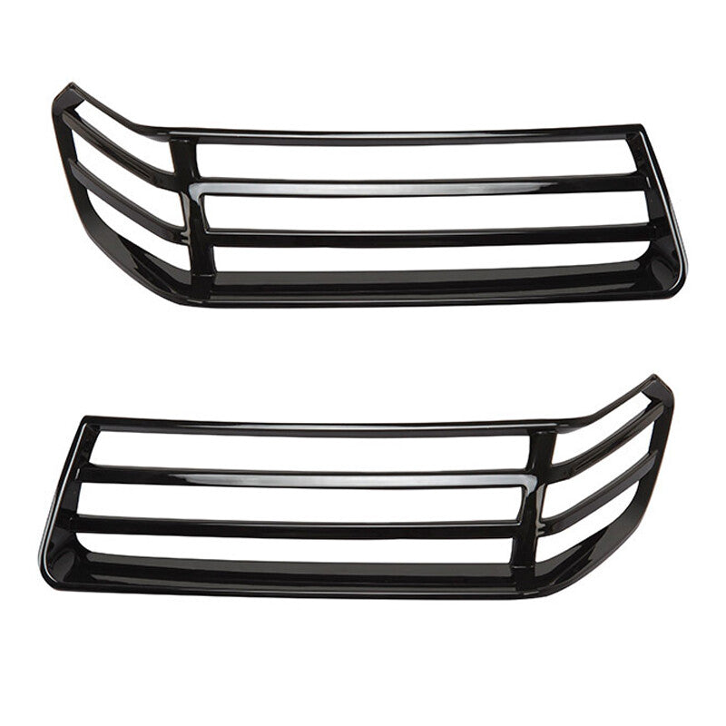 2x for Jeep Gladiator JT 2023 Glossy Black Front Wheel Eyebrows Lamp Cover Trims