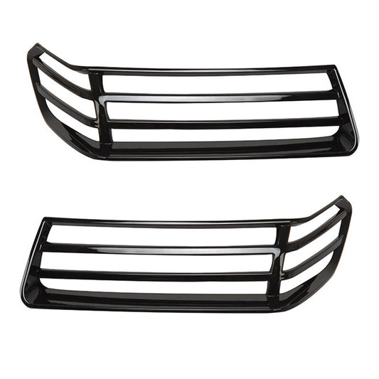 2x for Jeep Gladiator JT 2023 Glossy Black Front Wheel Eyebrows Lamp Cover Trims