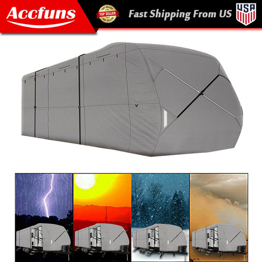 4-layer RV trailer cover, waterproof campervan/travel trailer cover, 27 feet - 30 feet - n