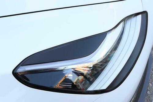 for Tesla Model 3 2017-2023 Gloss Black Front Headlight Lamp Eyebrow Strip Trim