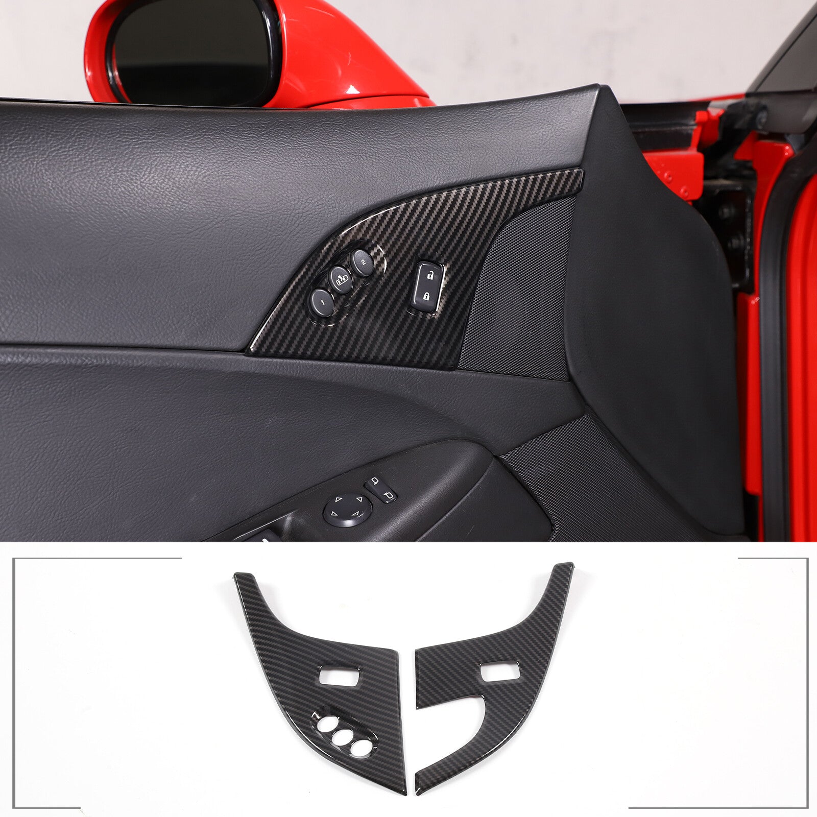 Carbon Fiber Sticker Car Door Anti Kick Cover for Corolla Cross 22-24- v