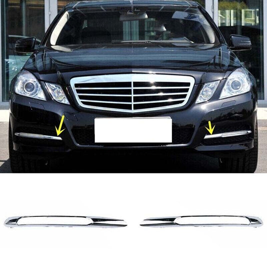 1Pair Front Fog Light Chrome Trim Bezel Cover Fit for Mercedes W212 E 2010-2013