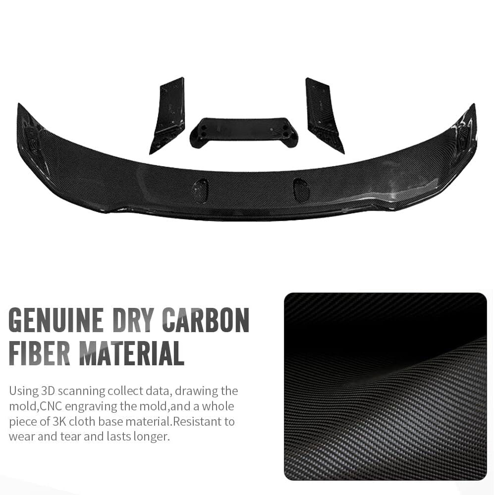 For 24-Up for Ford for Mustang S650 | GT Style CARBON FIBER Rear Trunk Lid Wing Spoiler