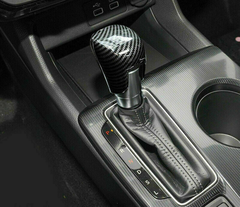 Carbon Fiber Grain Gear Shift Knob Head Cover Trim ABS for Honda for Civic 2022-2023