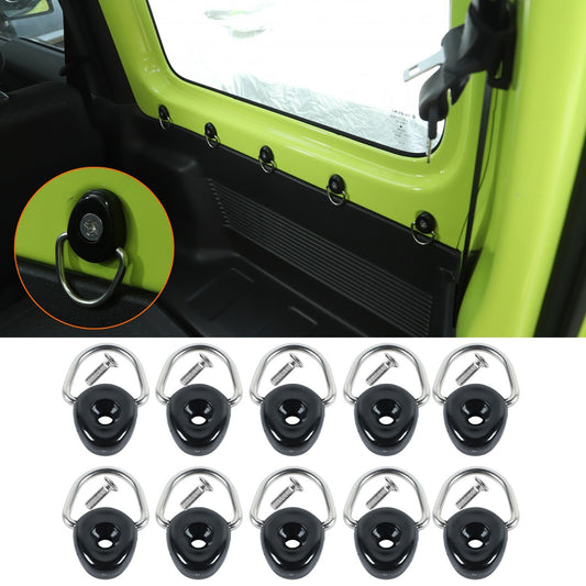 10PACK Metal Tie-Down Anchors D-Ring Buckle for Suzuki for Jimny 2019-2022 Cargo Net