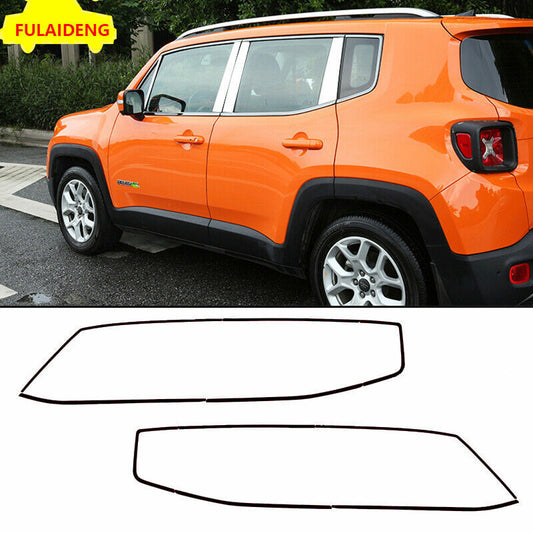 for Jeep Renegade 2015-23 Glossy black Car Window Sill Molding Trim Frame Cover