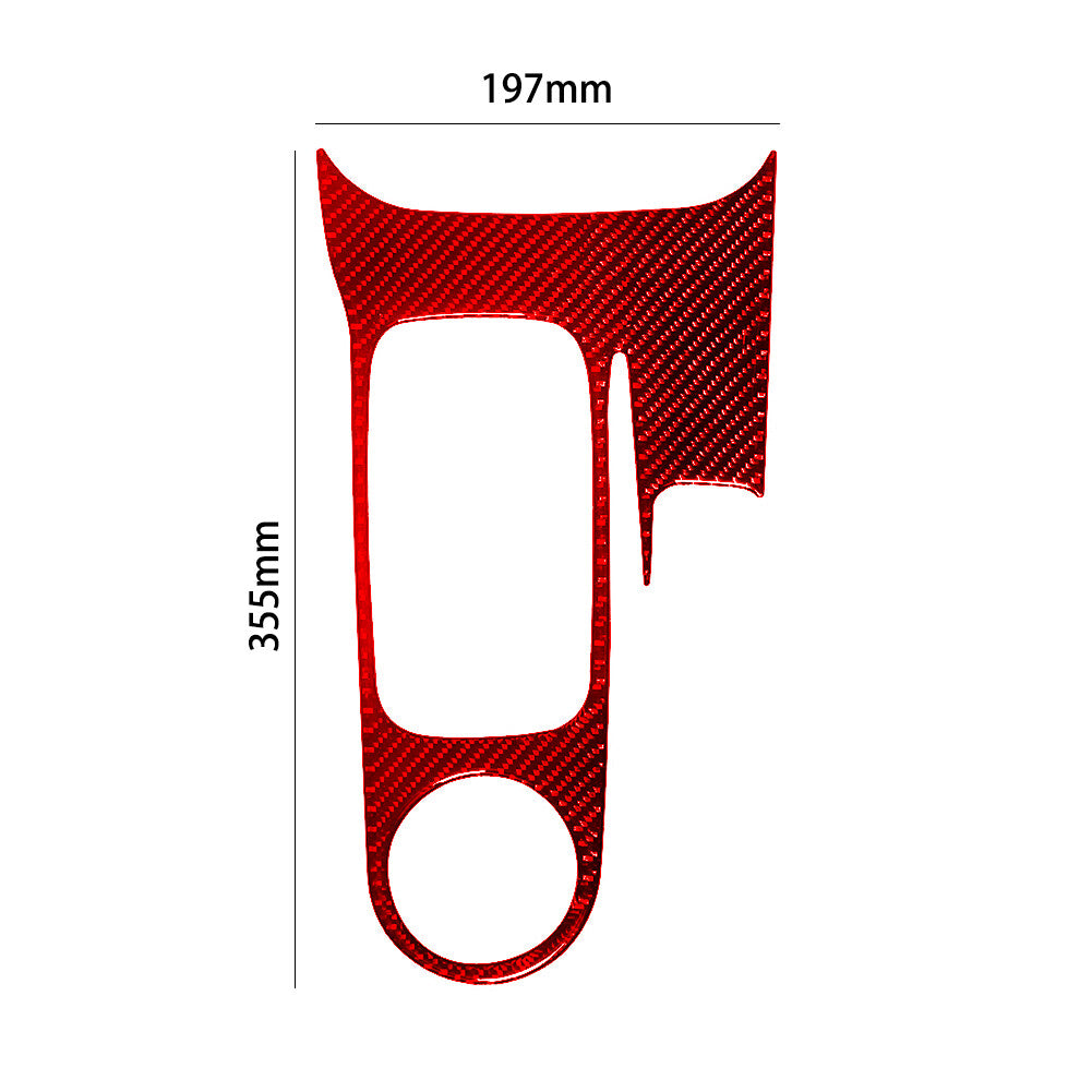 Red Carbon Fiber Automatic Transmission Console for Mitsubishi Outlander 2014-16