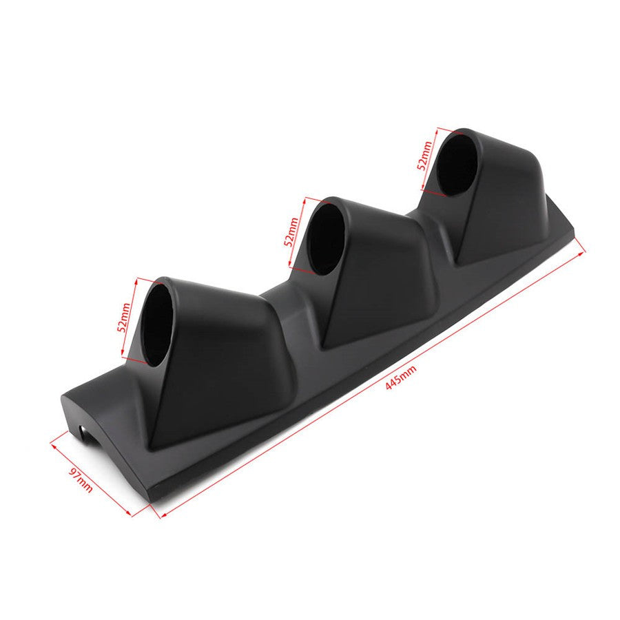 2 inch 52mm Right Hand Drive Pod A Pillar Triple 3 Hole Mount Gauge Holder Black Q