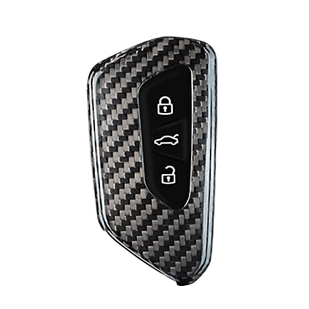 Black Carbon Fiber Remote Key Shell Holder Cover Case Fit for VW for Golf MK8 2020-2021 Q