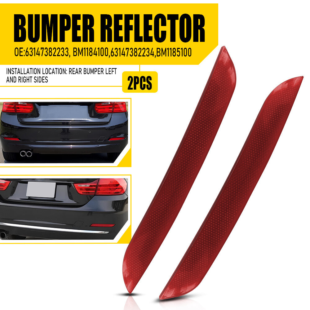 Bumper reflector for 2012-2015 for BMW 328i, 320i, 328i xDrive 14-16, 428i rear right-hand B