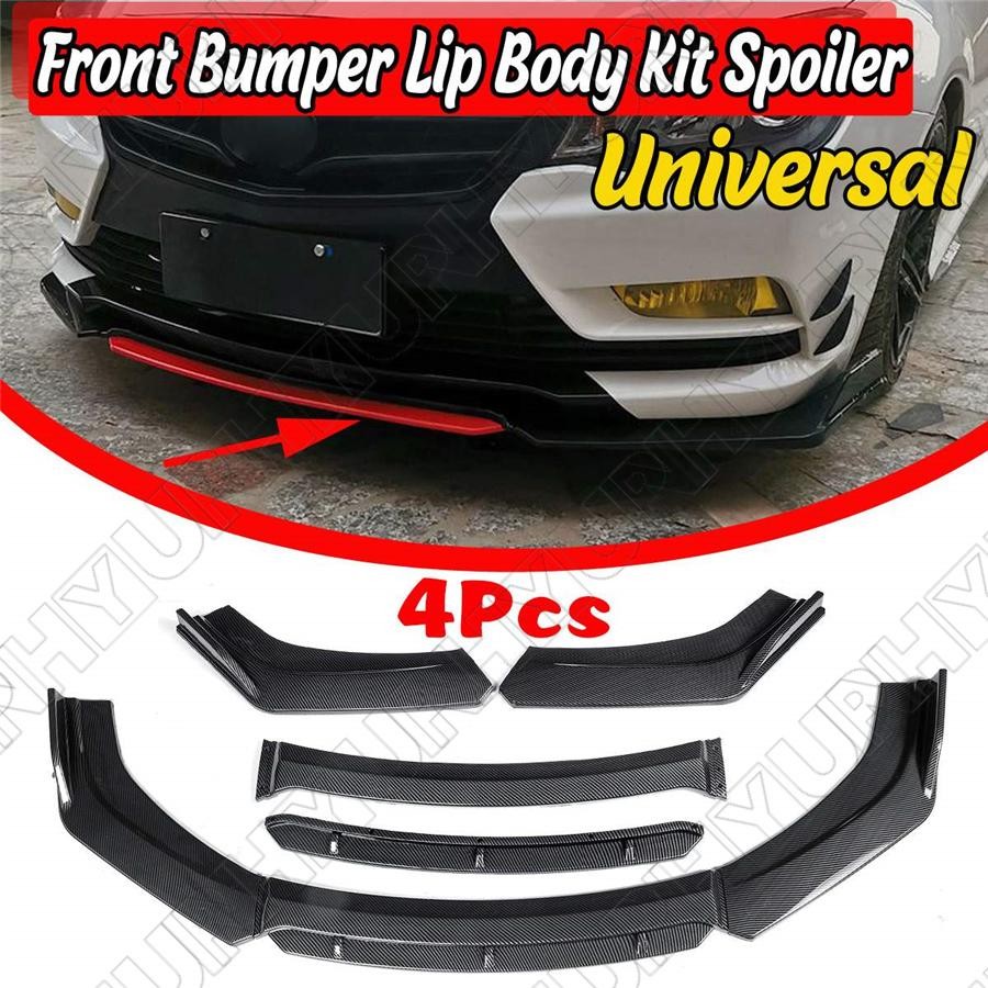 Front Bumper Splitter Lip Diffuser Spoiler Body Kit Full Surrounded Universal Q