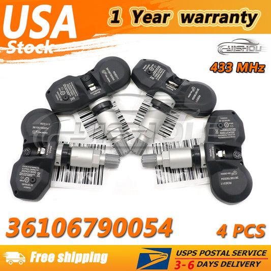 Set of 4 36106790054 TPMS Tire Pressure Sensor For 2013 for BMW 650i xDrive 433MHz Q
