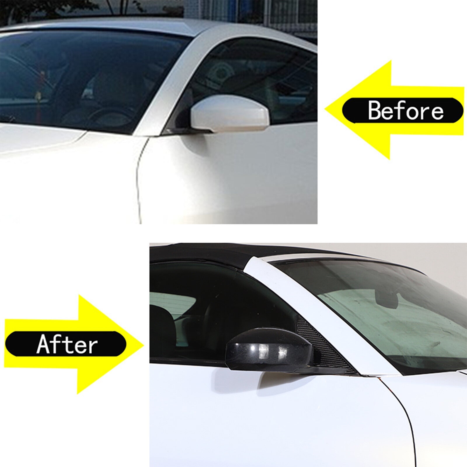 Carbon fiber side mirror base A-pillar cover decorative sticker for 350Z 03-09- n