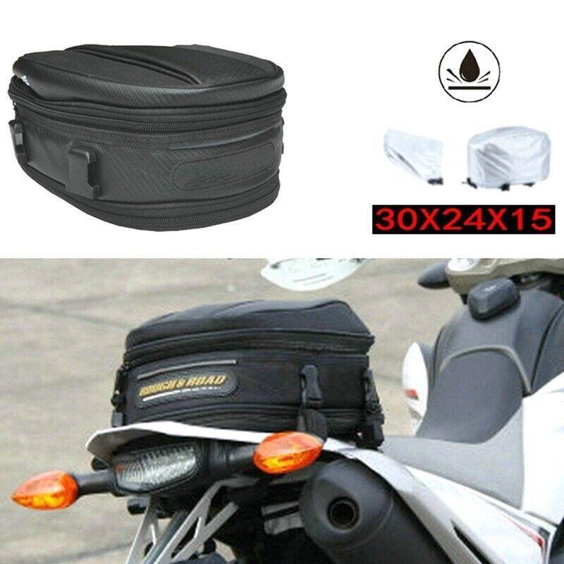Motorcycle waterproof saddle bag, motorcycle tail bag, expandable backpack