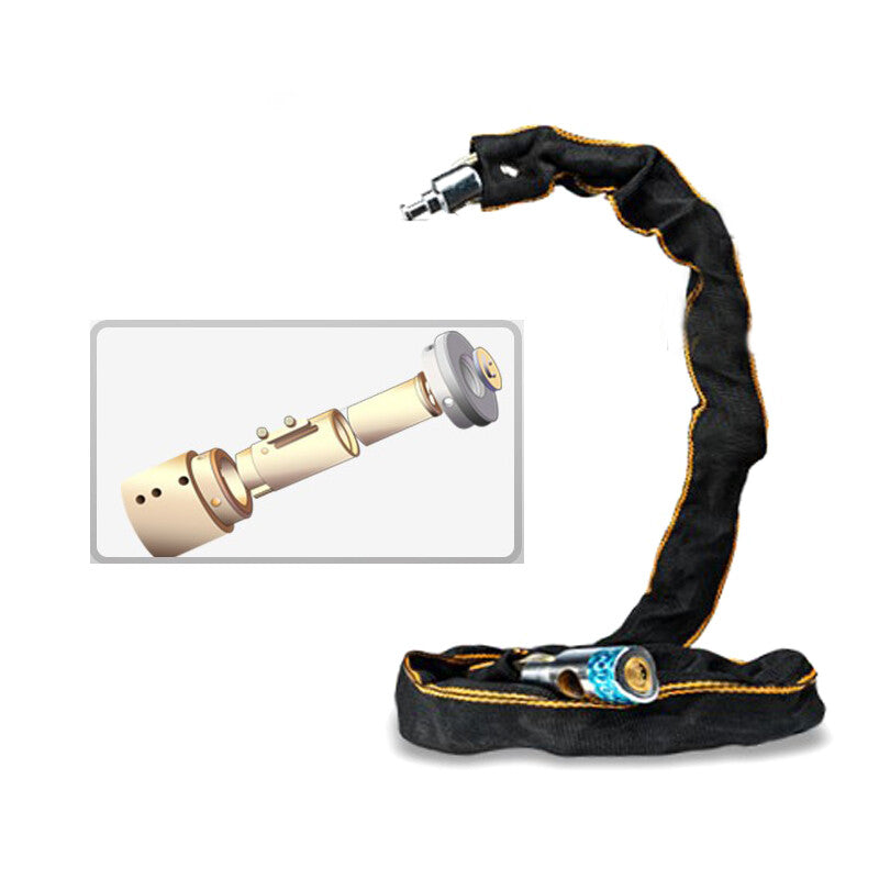 Anti-theft bicycle and motorcycle chain lock, portable road bike safety lock with 2 buttons - n