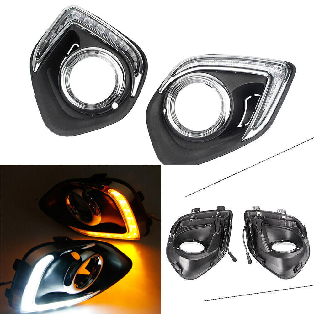 LED Daytime Running Lights Fog Lamp Fit for Mitsubishi ASX Outlander Sport 2013-14 Q