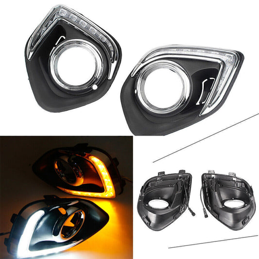 LED Daytime Running Lights Fog Lamp Fit for Mitsubishi ASX Outlander Sport 2013-14 Q