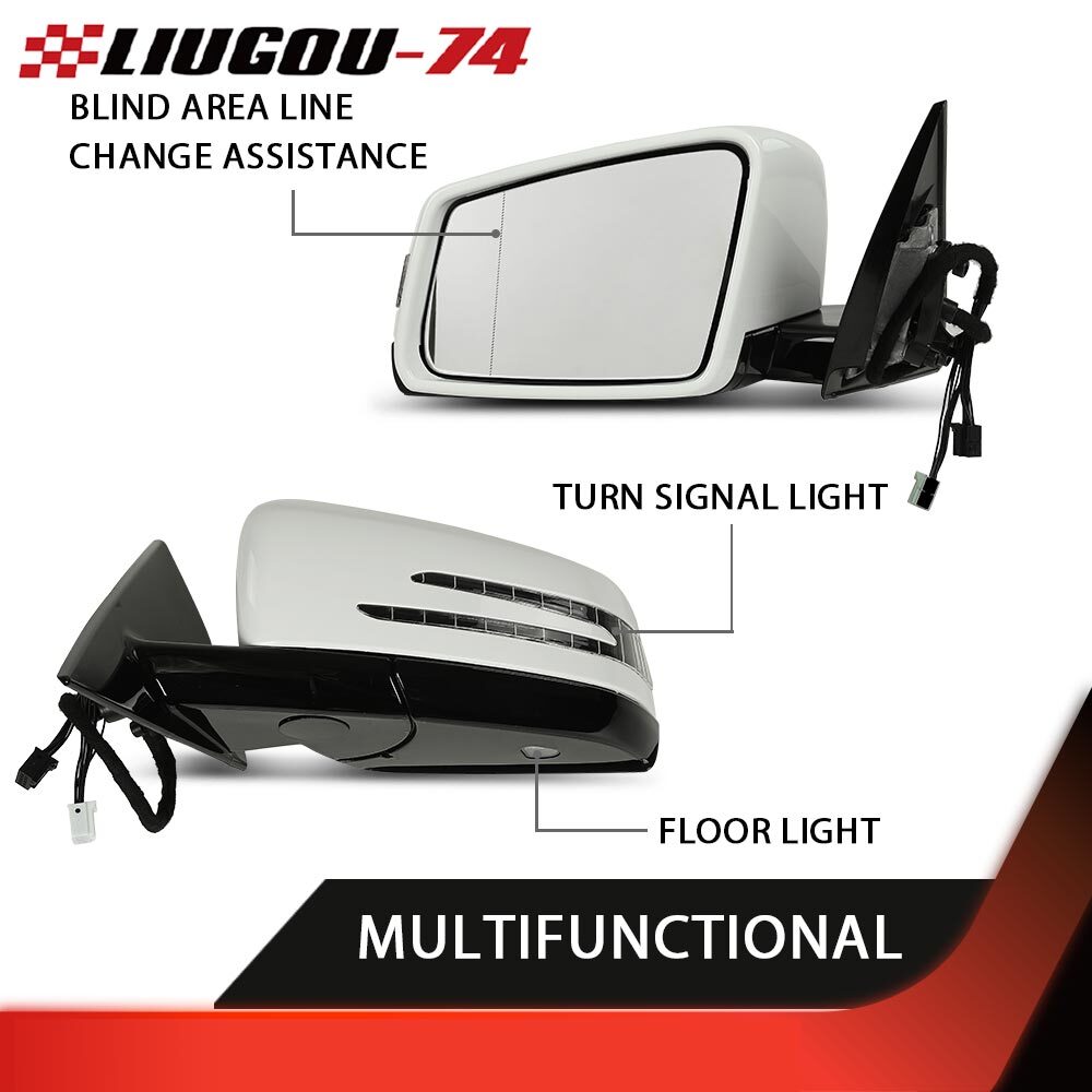 Left Driver Side White Mirror Fits for Mercedes Coupe E350 E400 E550 2DR 10-17- v