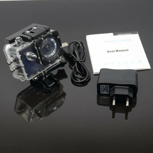 1080P Sport Camera LCD Lens Waterproof Action Camera Motorcycle Bike Helmet Cam