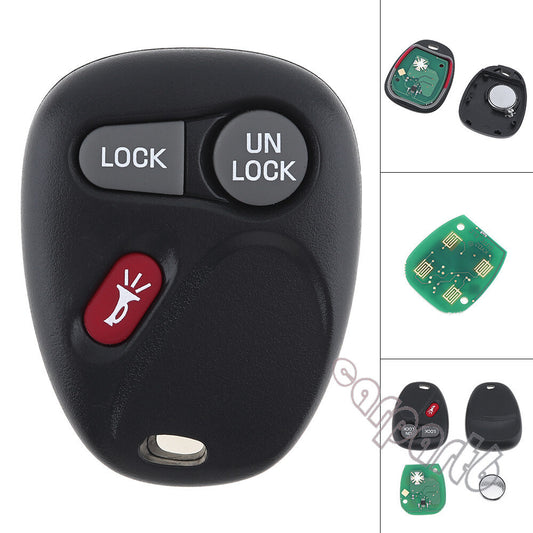 Two remote keyless entry keychains for 2001 and 2002 for Chevrolet Silverado 1500, 2500, and 3500 models. Q