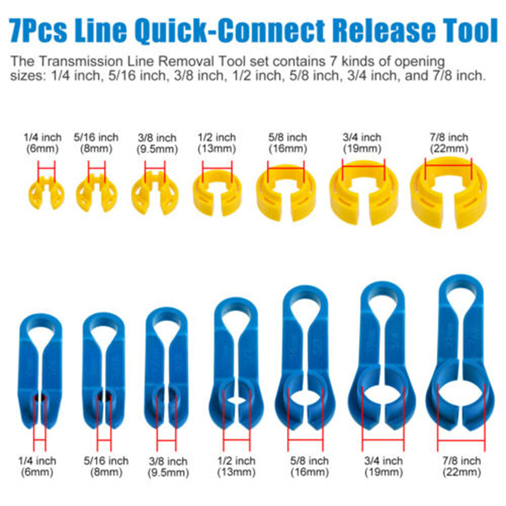 16-piece set of air conditioning fuel line disconnect tool kit - quick disconnect and disassembly tool assembly n