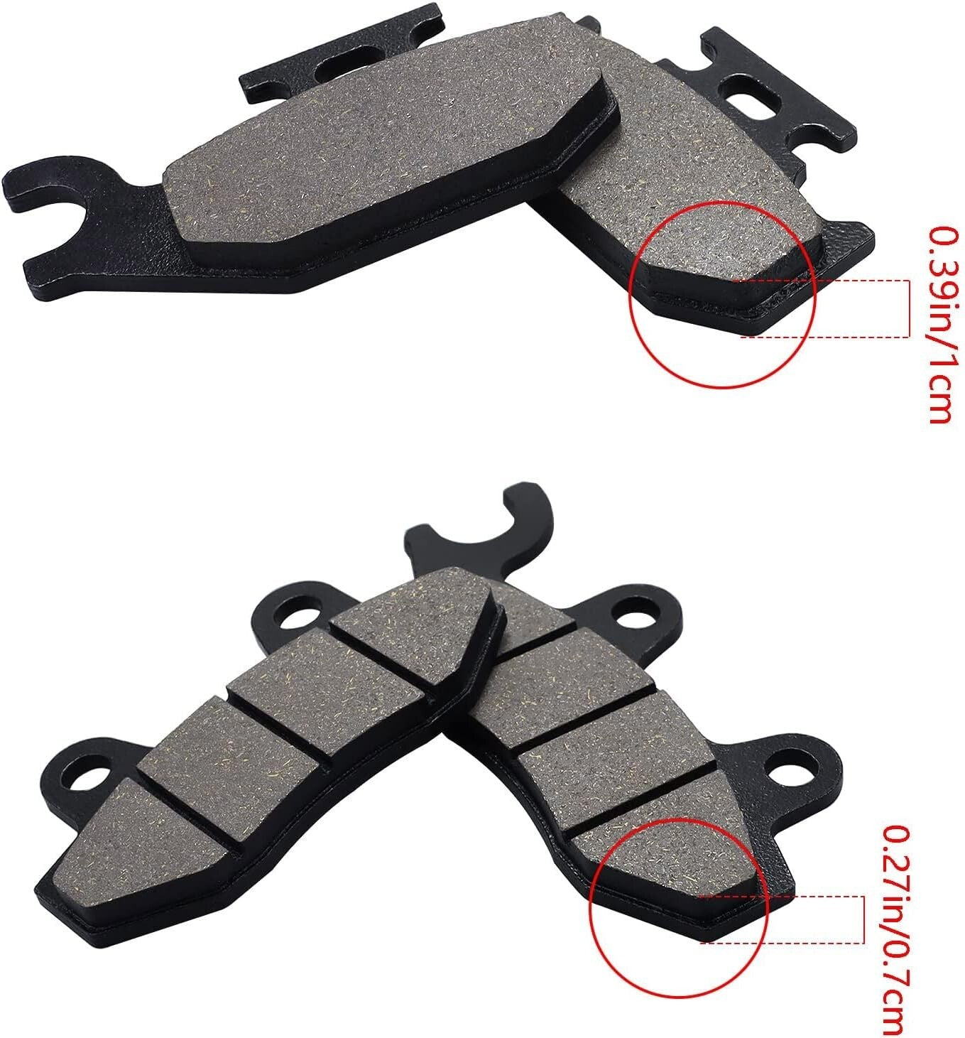 Brake Pads for Yamaha Rhino 660 YXR660 4x4 2004-07 Rhino 450 YXR450 4x4 2006-12
