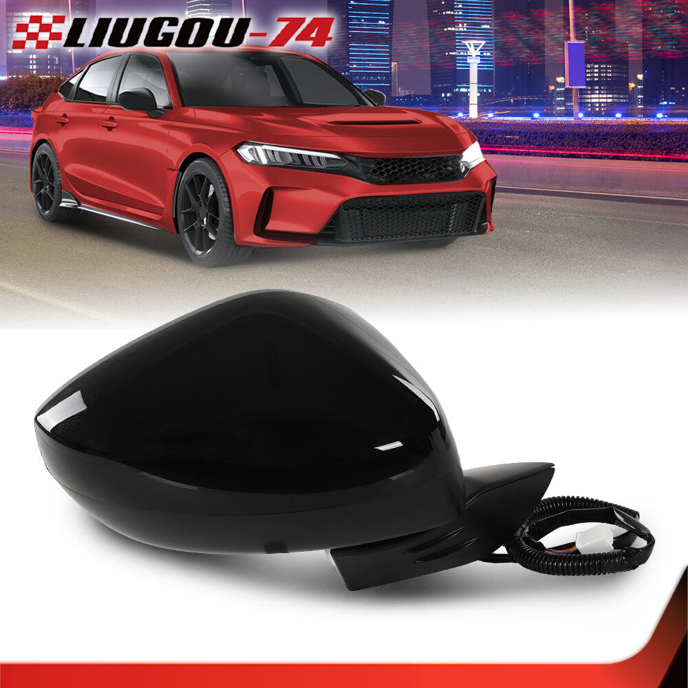Suitable for Honda for Civic 22-23 3-pin power adjustment black mirror right passenger side- v