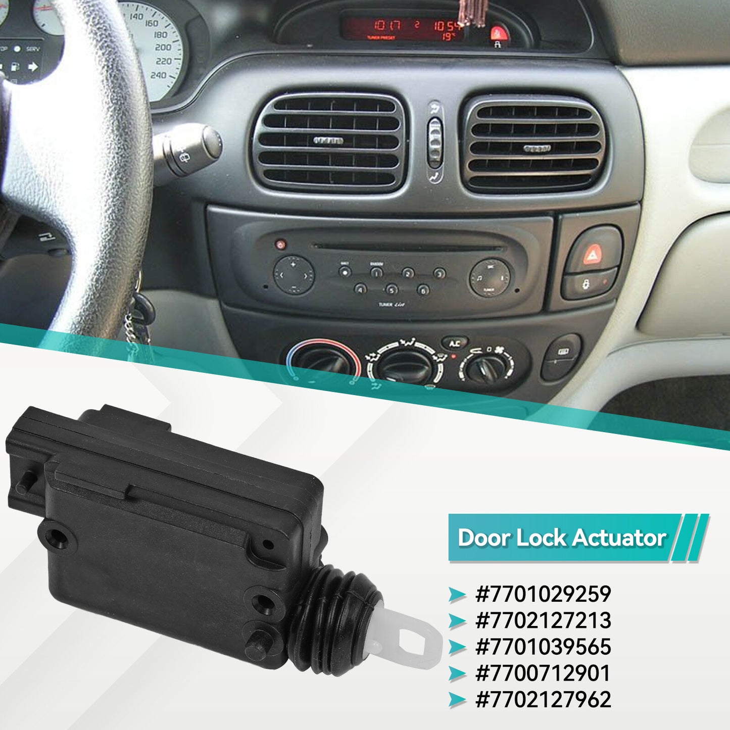 CENTRAL LOCKING MOTOR DOOR LOCK ACTUATOR for RENAULT CLIO MK2 CAMPUS 7702127213