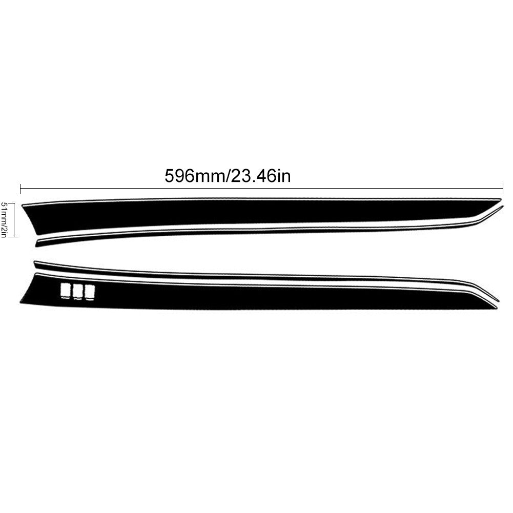 3X Red Carbon Fiber Dashboard Gasket Cover Trim For Highlander 2008-2013 v