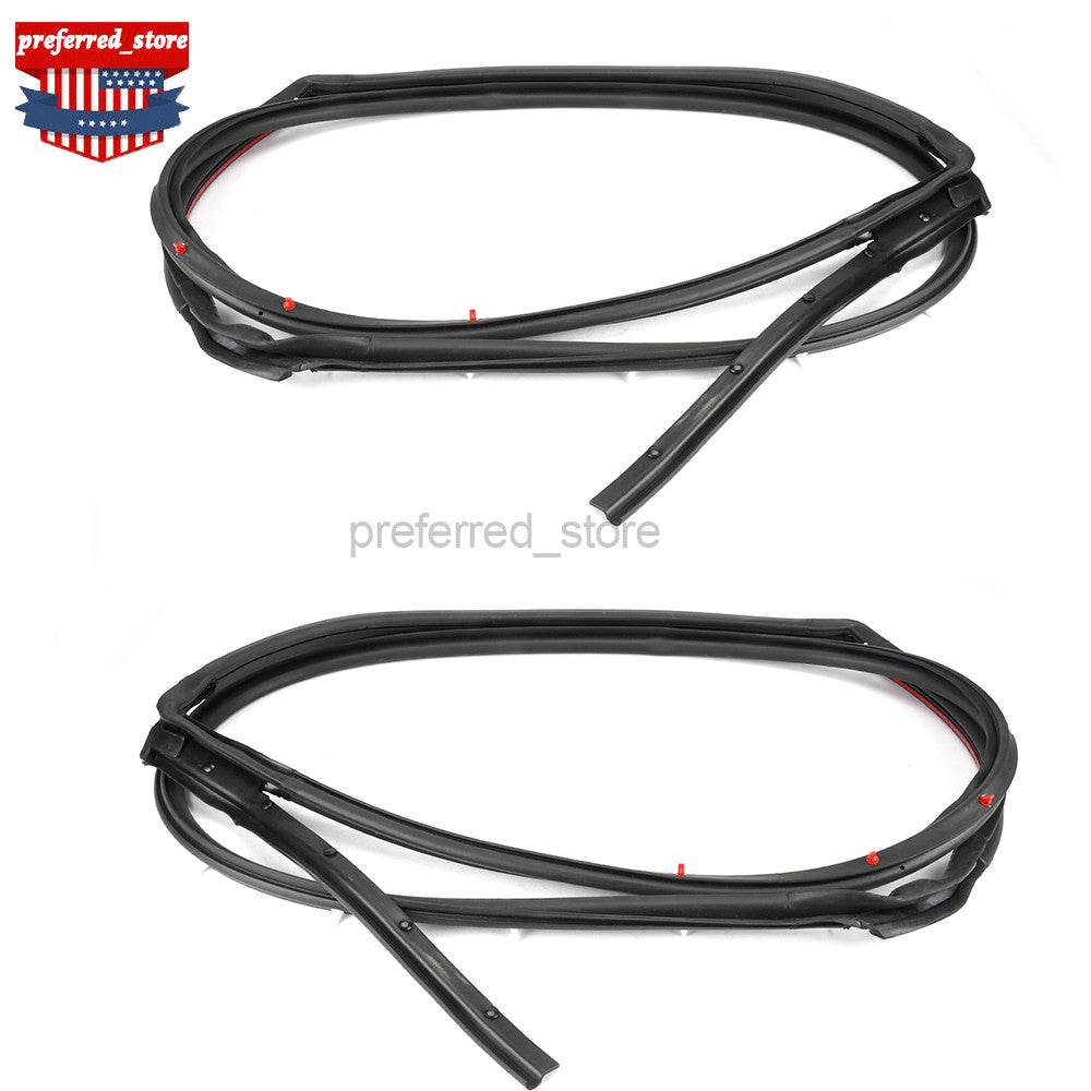 2x Fits For Sentra 2013-2019 Left & Right Door Silence Weather Strip Seal Black
