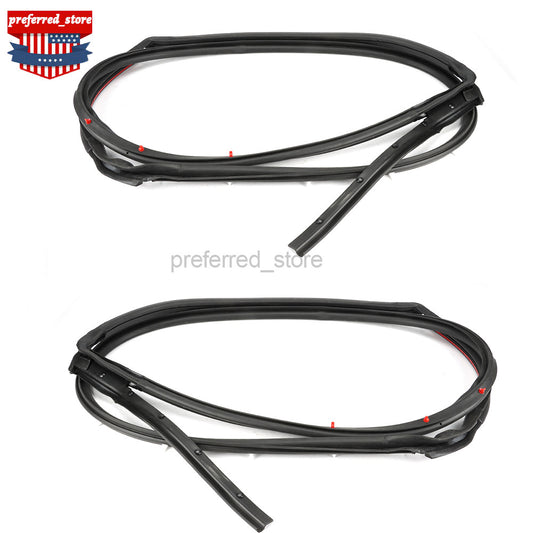 2x Fits For Sentra 2013-2019 Left & Right Door Silence Weather Strip Seal Black