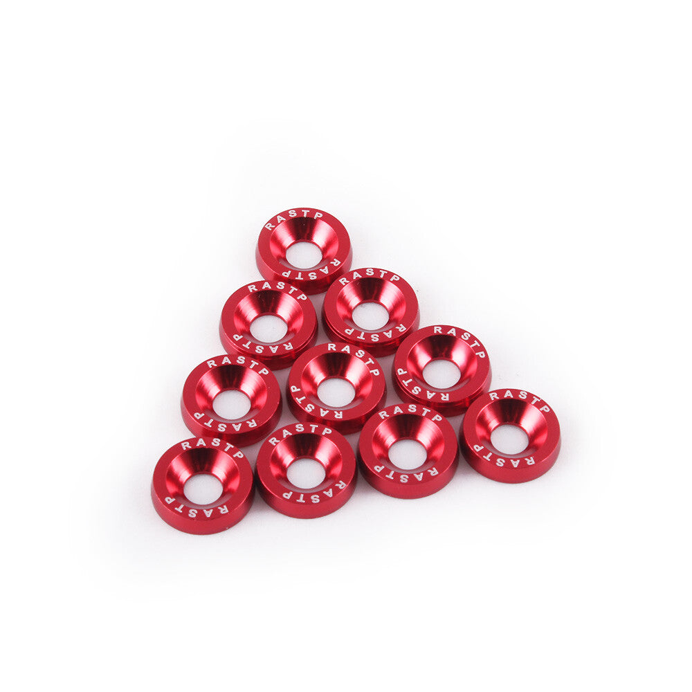 Aluminum 10Pcs Fender Washers Bumper Flat Head Washers M6 Bolt