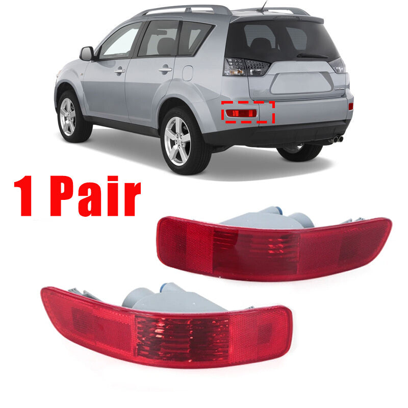 1Pair for Mitsubishi Outlander EX 2007-12 Rear Bumper Brake Reflector Lamp