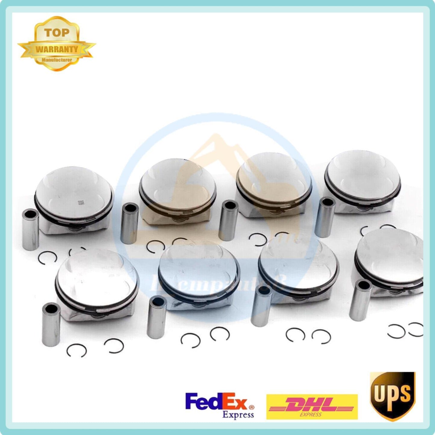 8X Pistons Rings Set Fits for Mercedes-Benz GL550 E500 S550 W212 W221 M273 5.5 V8